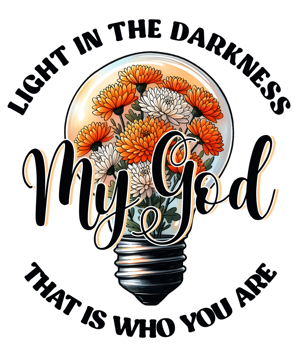 My God Light in the Darkness design