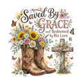 The Lord Is My Strength And My Song Floral Cross design