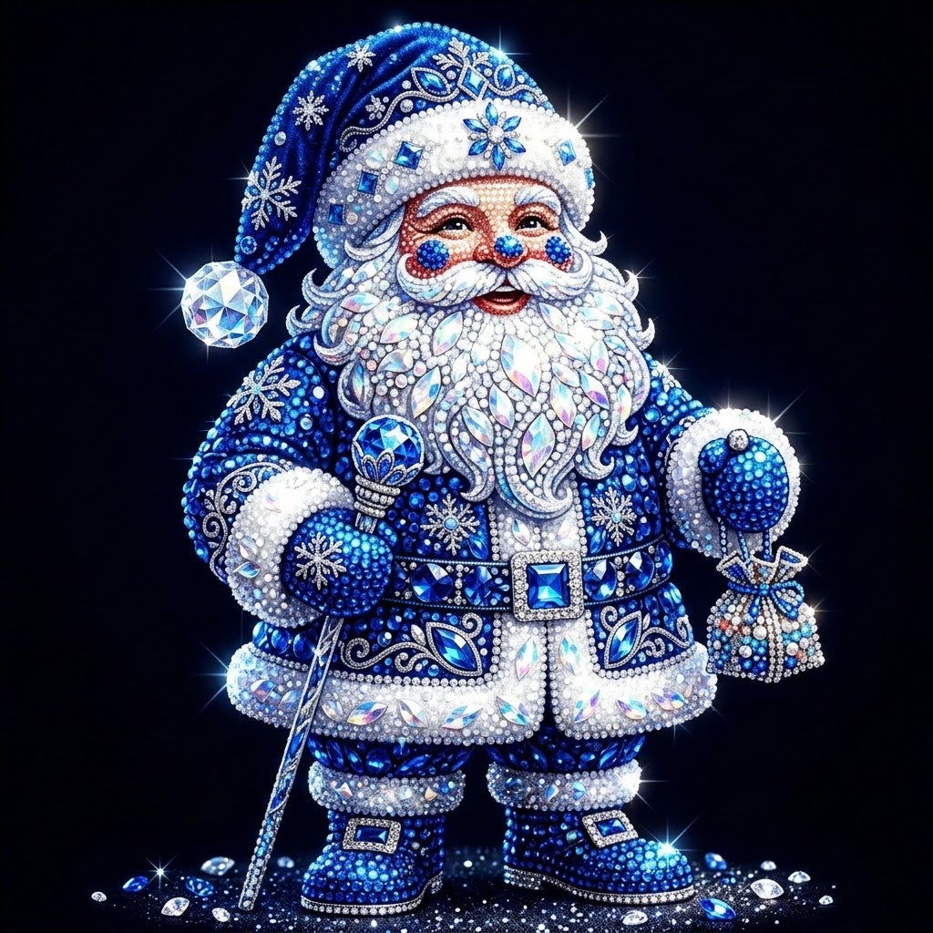 Diamond Santa Rhinestone transfer design