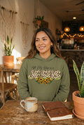 All My Hope is in Jesus olive green hoodie mockup