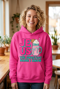 Jesus The Sweetest Name I Know hot pink hoodie mockup