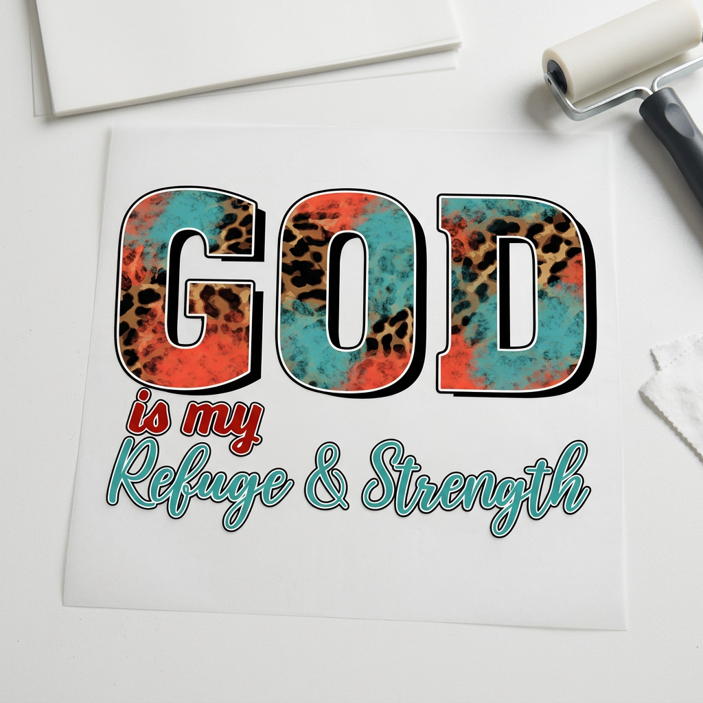 God is my Refuge & Strength DTF transfer