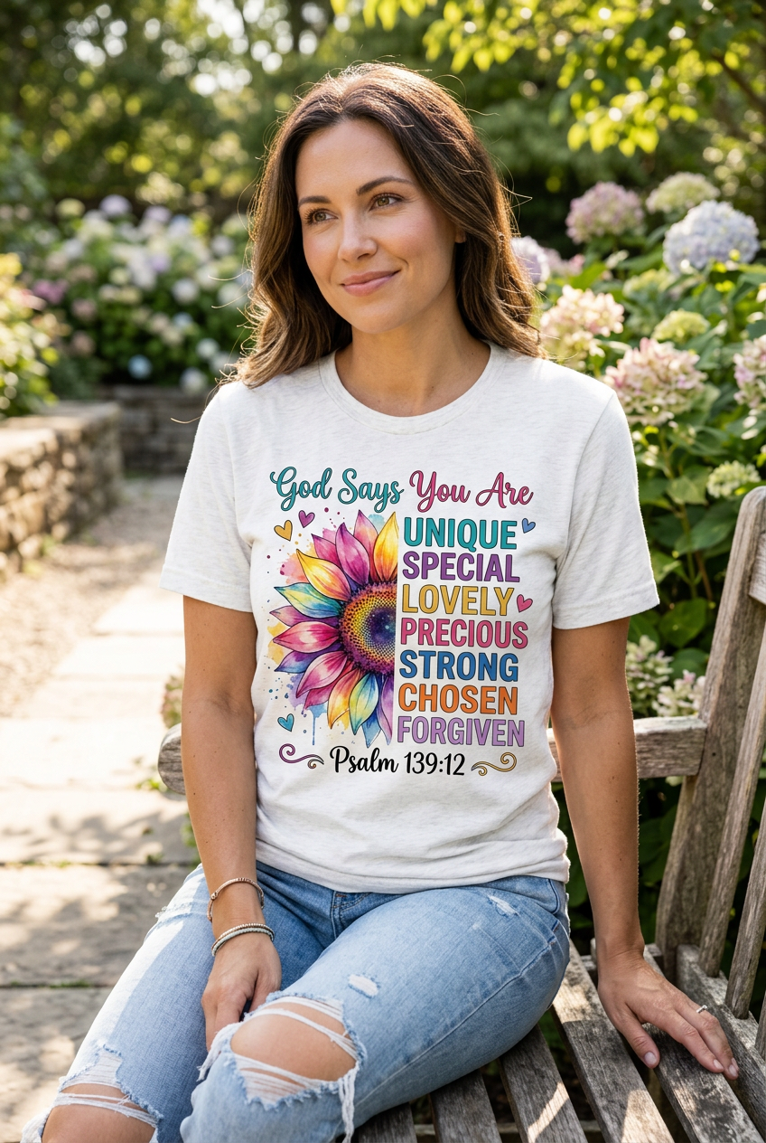 God Says You Are Tee mockup