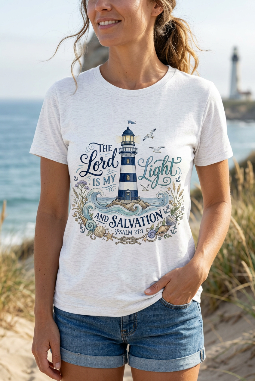 The Lord Is My Light And Salvation Tee mockup
