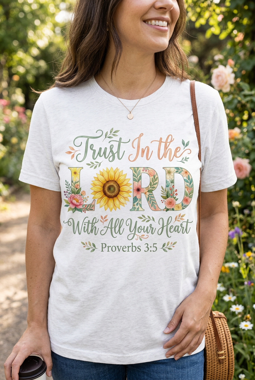 Trust In The Lord Tee mockup