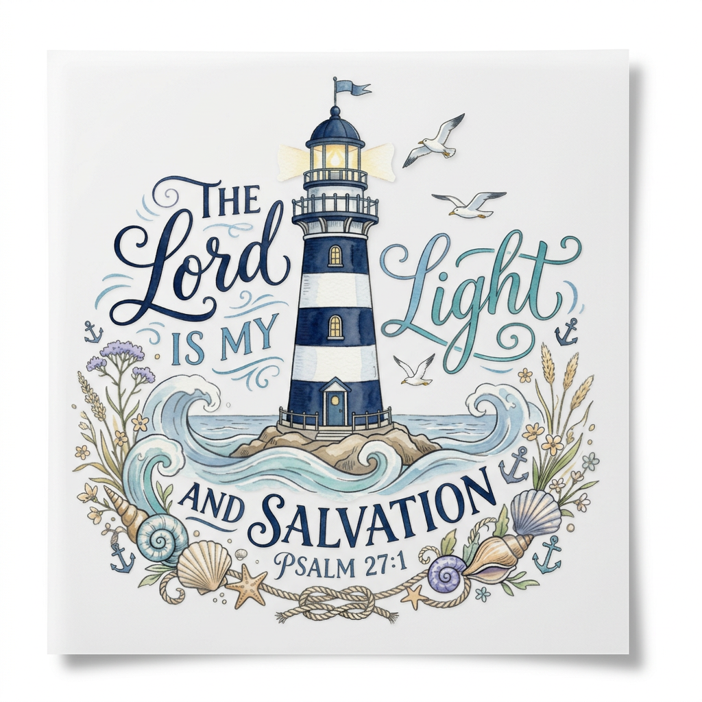 The Lord Is My Light And Salvation DTF transfer