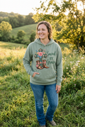 Saved by Grace sage green hoodie mockup