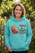 This is How I Fight My Battles turquoise hoodie mockup