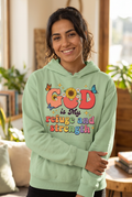 God is My Refuge and Strength light green hoodie mockup