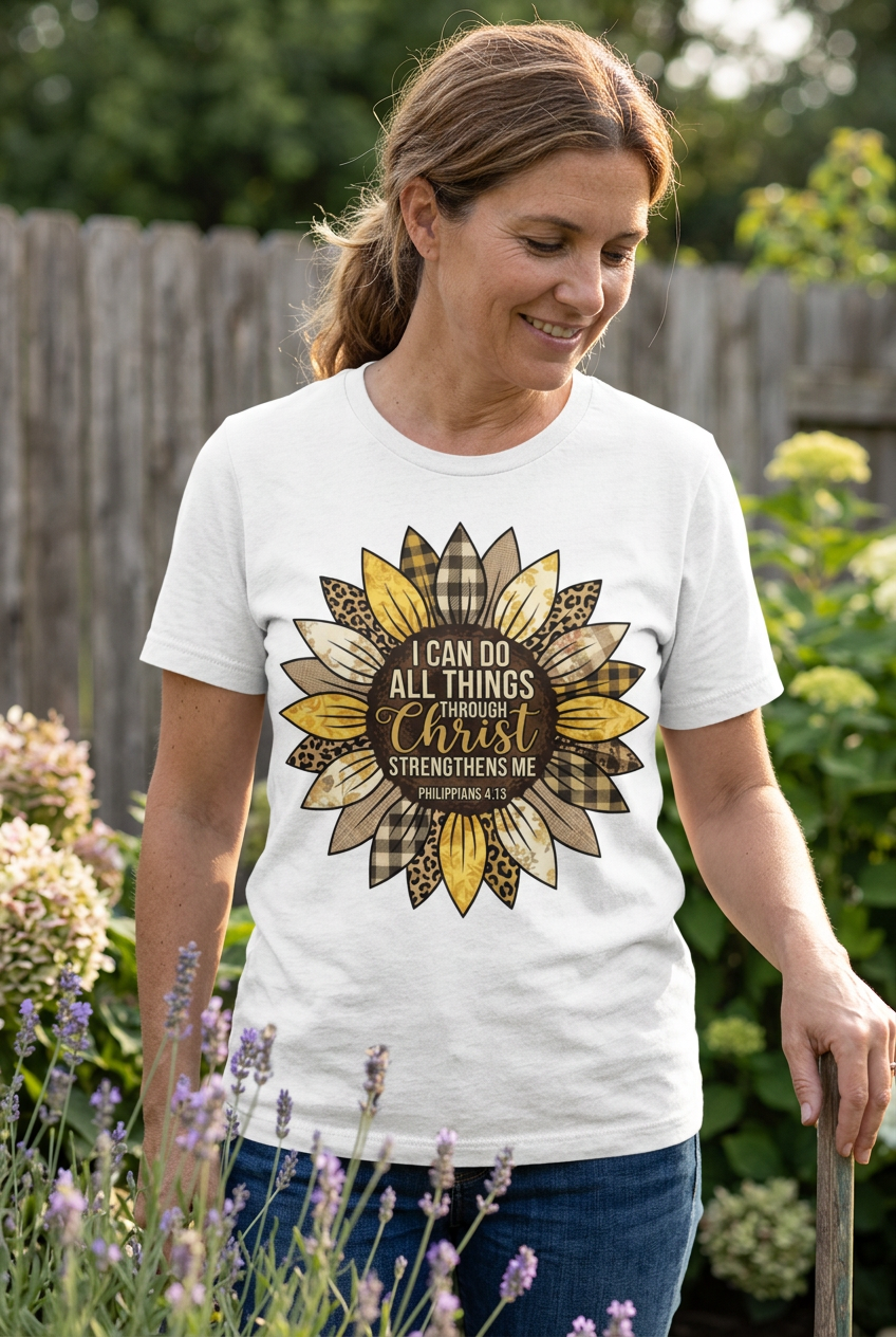 I Can Do All Things Through Christ Tee mockup