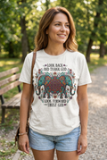 Look Back and Thank God Tee mockup
