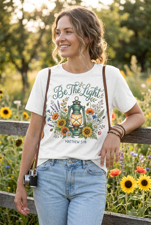 Be The Light Tee mockup