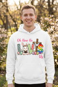 Oh How He Loves Us white hoodie mockup