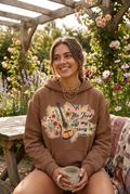 The Lord is my Song brown hoodie mockup